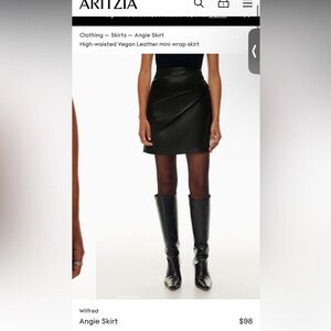 BRAND NEW ARITZIA LEATHER SKIRT